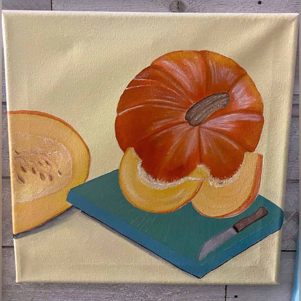 12x12 pumpkin season 🎃 oil painting